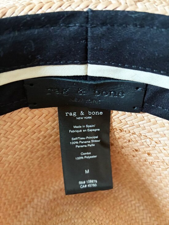 rag & bone Hand Woven Straw Panama Hat in Taupe with Twisted Ribbon Band main image 9